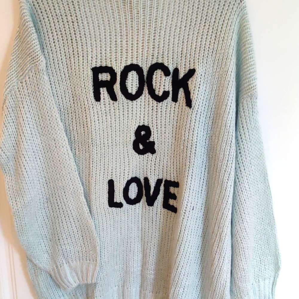 Rock & Love New with Tags XL aqua colored sweater